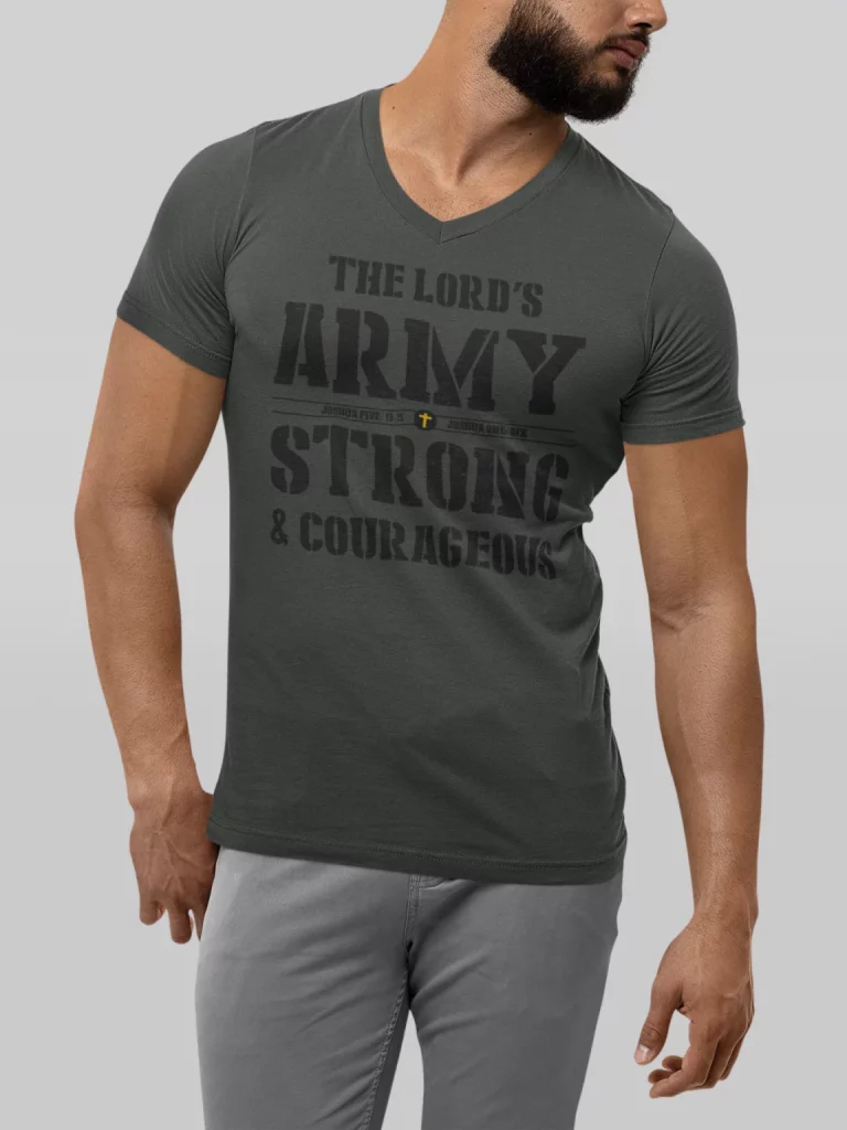 The Lord’s Army – Christelijk heren V-hals T-shirt