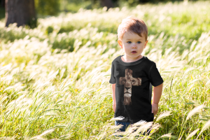 Leeuw kruis - Christelijk jongens kinder T-shirt
