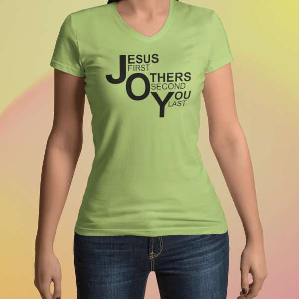 Christelijk dames V-hals shirt JOY