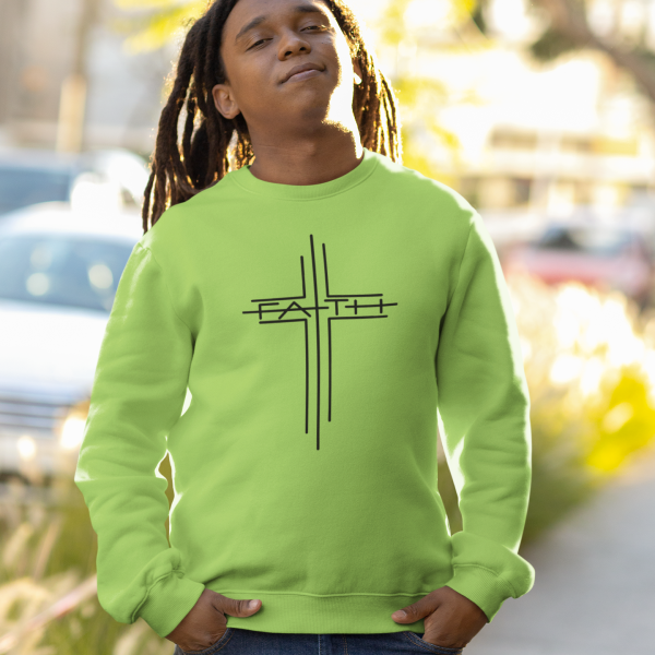 Christelijke Heren sweater - I live in faith