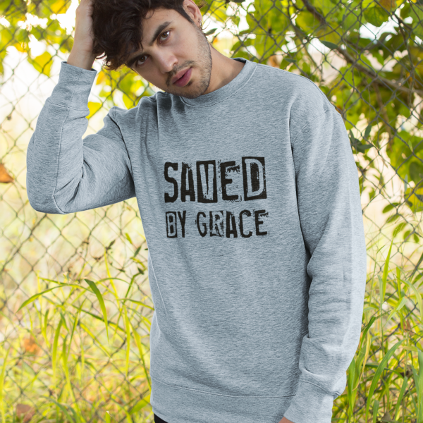 Christelijke Heren sweater - Saved by Grace