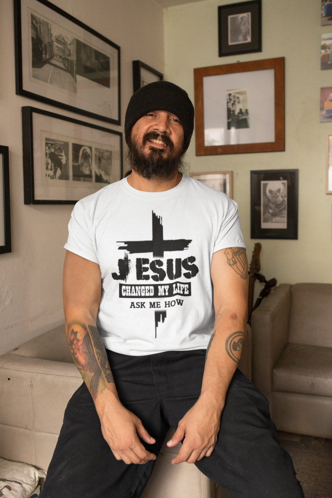 Jesus changed my life - Christelijk heren T-shirt