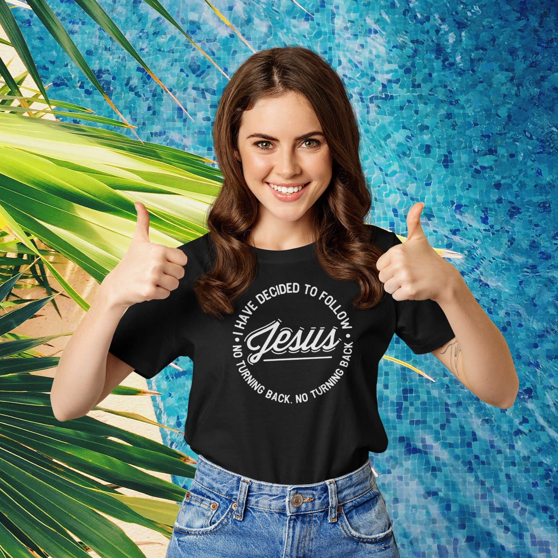 Christelijk dames Doop T-shirt - I decided to follow Jesus