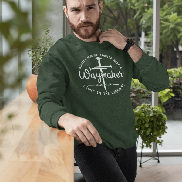 Christelijke Heren sweater - Waymaker - Jesaja 42:16