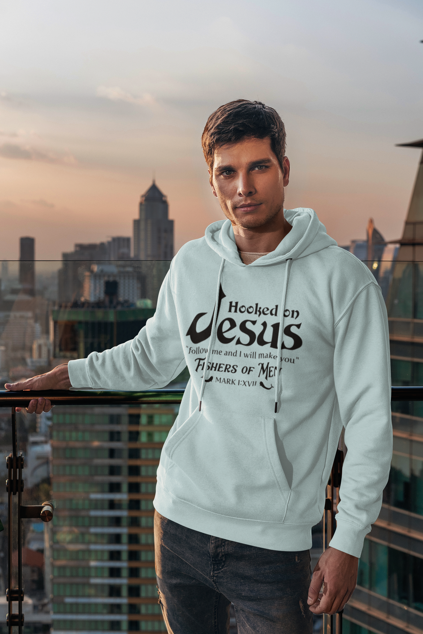 Christelijke heren hoodie! - Ik zal vissers van u maken