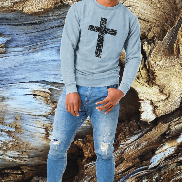 Christelijke Heren sweater - Modern kruis