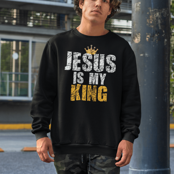 Christelijke Heren sweater - Jesus is my king