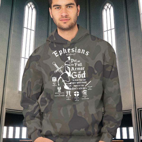 Christelijke heren hoodie! - De wapenuitrusting van God