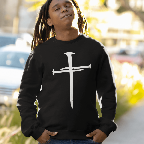Christelijk heren sweater trui samen - Nails cross
