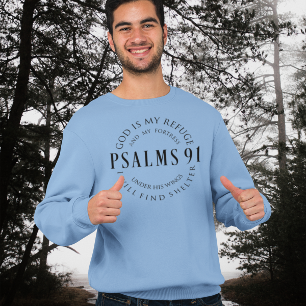 Christelijke Heren sweater - Psalm 91
