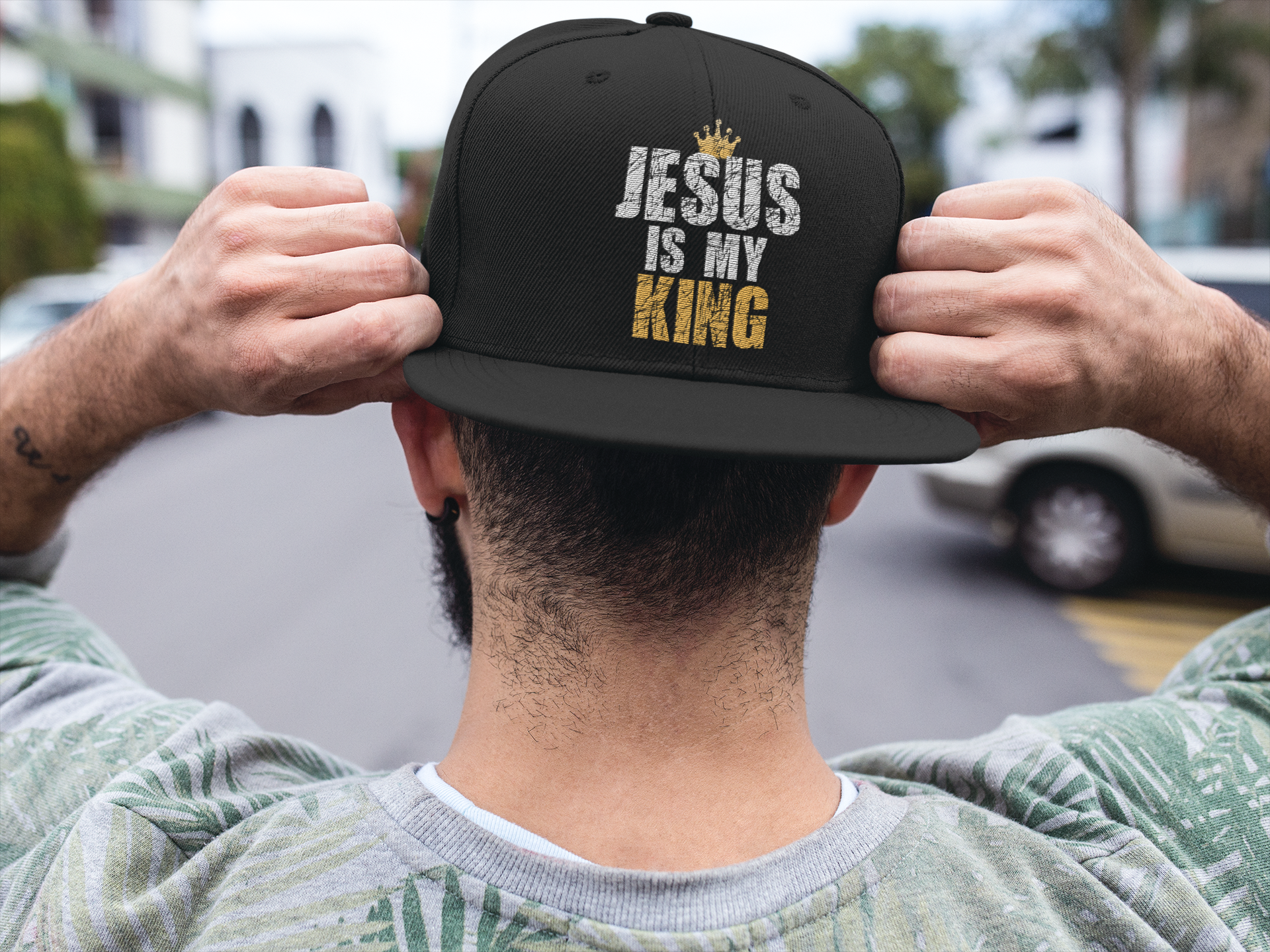 Christelijke Snapback pet - Jesus is my King - 7 kleuren