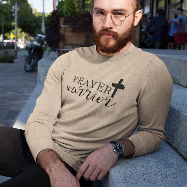 Christelijke Heren sweater - Prayer Warrior