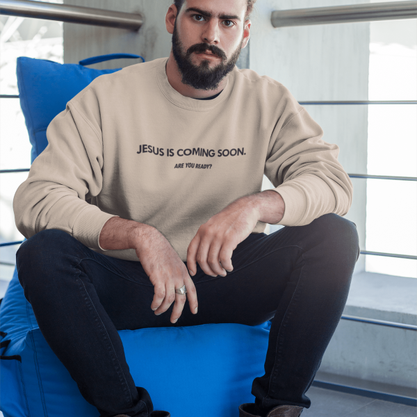 Christelijke Heren sweater - Jezus komt spoedig terug