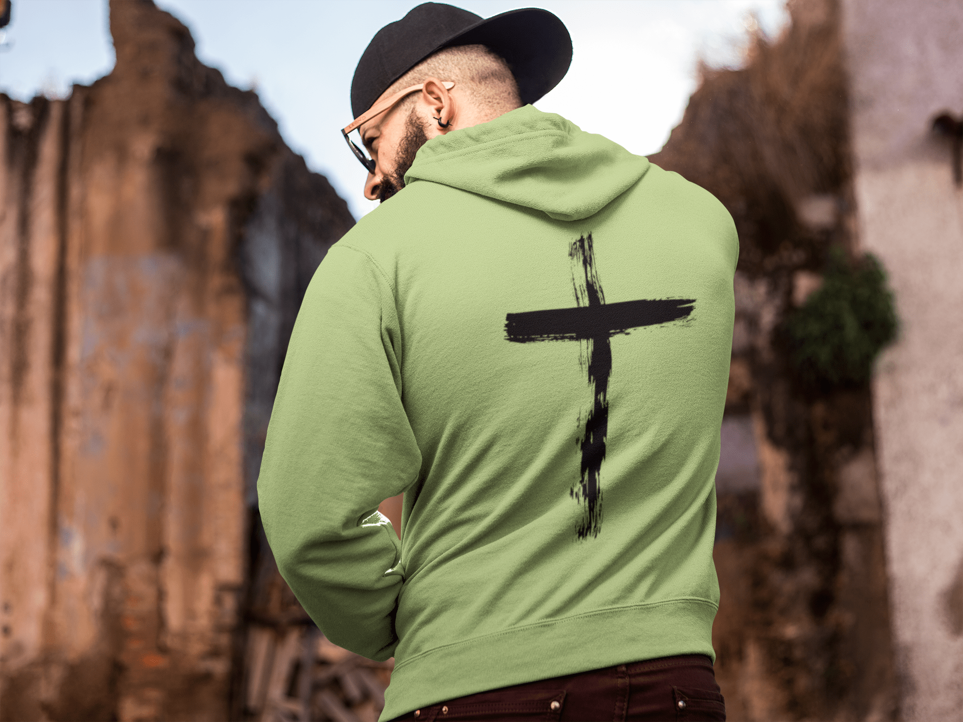 Christelijke heren hoodie! - Het Kruis