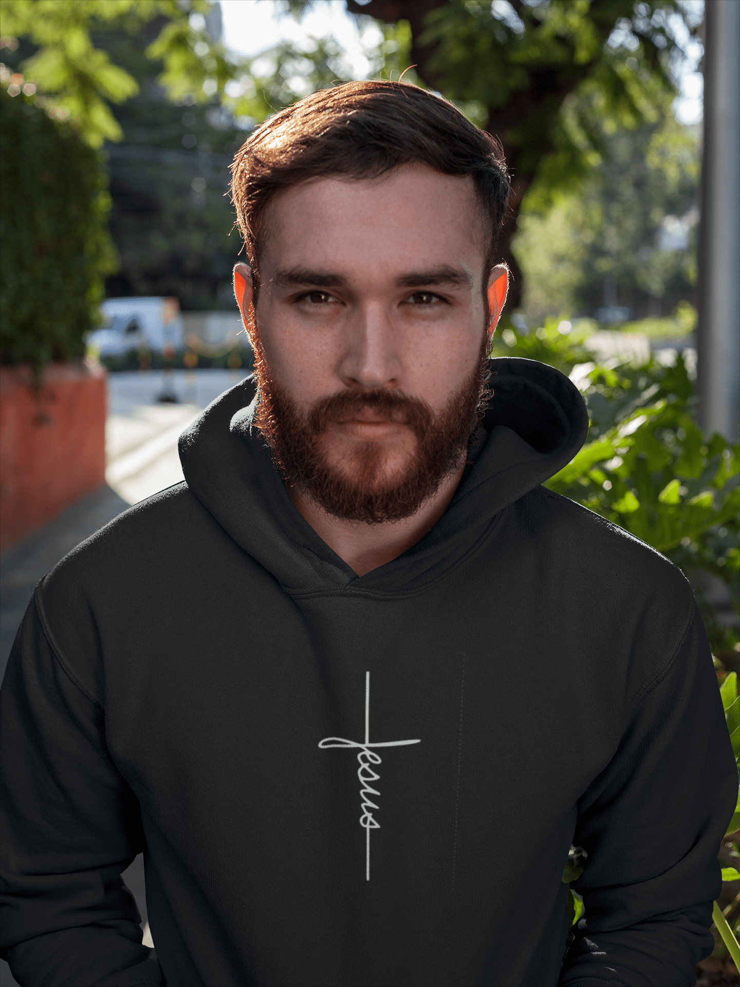 Christelijke heren hoodie! - Kruis