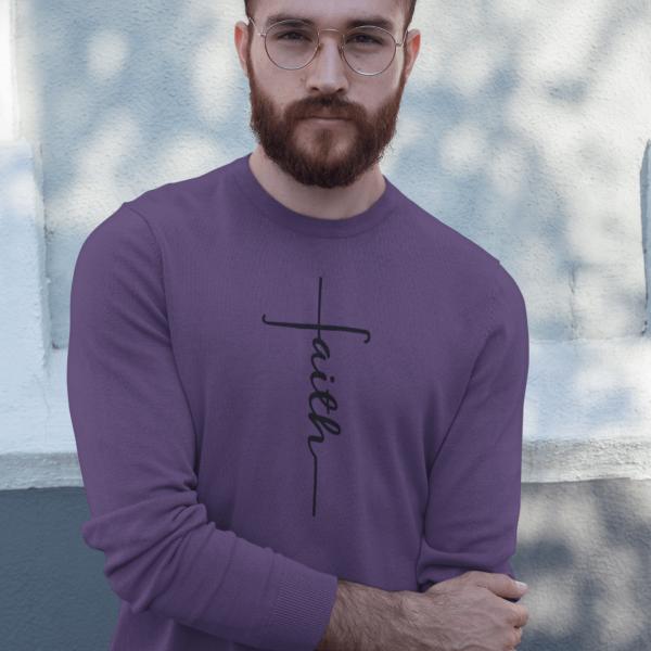 Christelijke Heren sweater - Faith Cross
